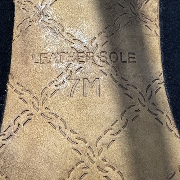 L.A.M.B. Gwen Stefani Black Suede Leather Peep Toe Strap High Stiletto Heels 7 - Picture 7 of 9